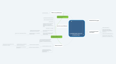 Mind Map: COMPRENDRE PROJET CONSULTING