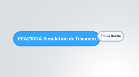 Mind Map: PPA2100A Simulation de l'examen