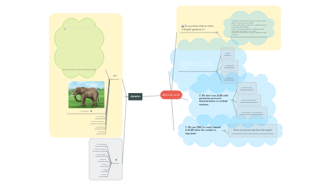 Mind Map: Articles a/an