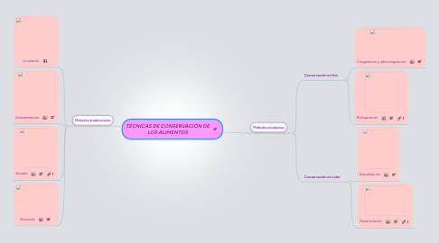 Mind Map: TÉCNICAS DE CONSERVACIÓN DE LOS ALIMENTOS