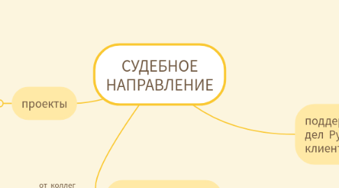 Mind Map: СУДЕБНОЕ НАПРАВЛЕНИЕ