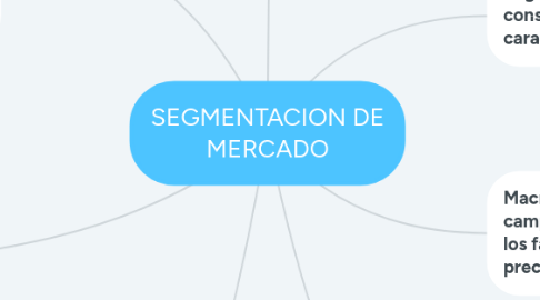 Mind Map: SEGMENTACION DE MERCADO