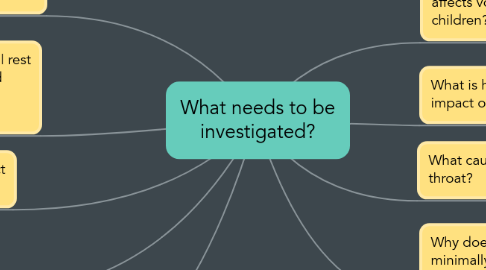 Mind Map: What needs to be investigated?