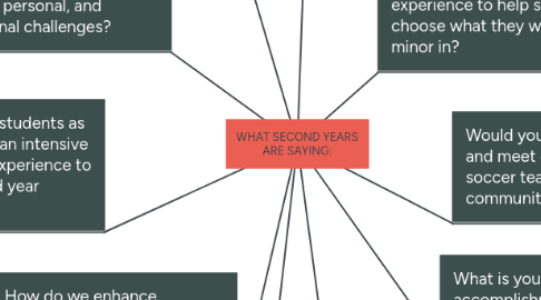 Mind Map: WHAT SECOND YEARS ARE SAYING: