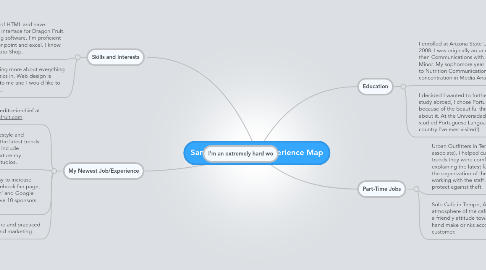 Mind Map: Samantha Negrin - Experience Map