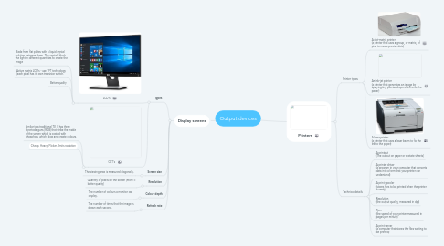 Mind Map: Output devices