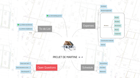 Mind Map: PROJET DE MARTINE