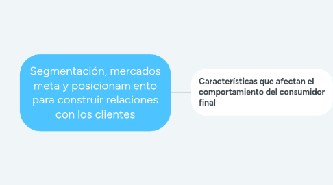 Mind Map: Segmentación, mercados meta y posicionamiento para construir relaciones con los clientes