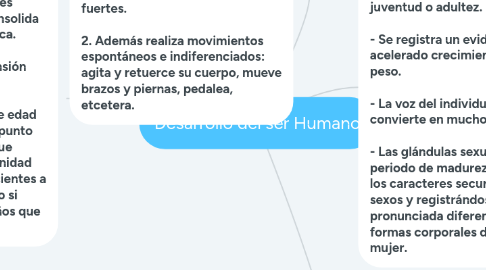 Mind Map: Desarrollo del ser Humano