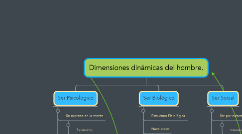 Mind Map: Dimensiones dinámicas del hombre.