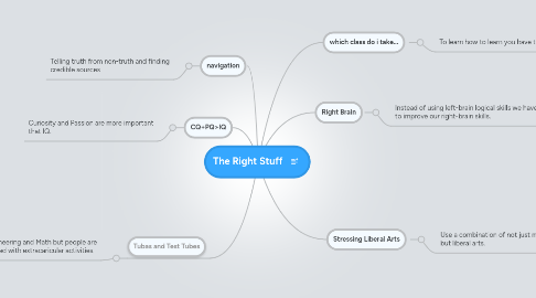 Mind Map: The Right Stuff