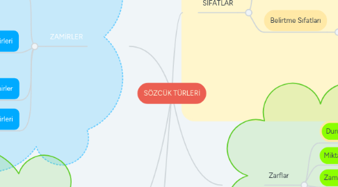 Mind Map: SÖZCÜK TÜRLERİ