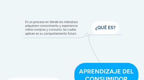 Mind Map: APRENDIZAJE DEL CONSUMIDOR