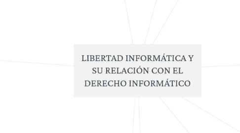 Mind Map: LIBERTAD INFORMÁTICA Y SU RELACIÓN CON EL DERECHO INFORMÁTICO