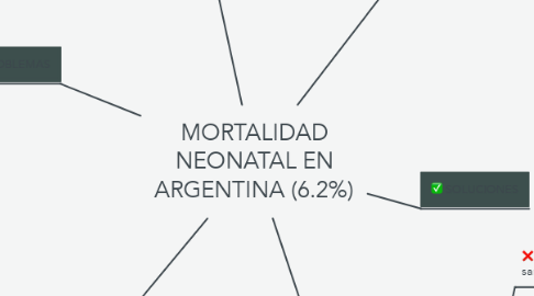 Mind Map: MORTALIDAD NEONATAL EN ARGENTINA (6.2%)