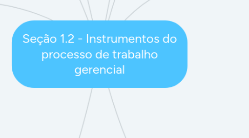 Mind Map: Seção 1.2 - Instrumentos do processo de trabalho gerencial