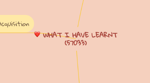 Mind Map: WHAT I HAVE LEARNT (57033)