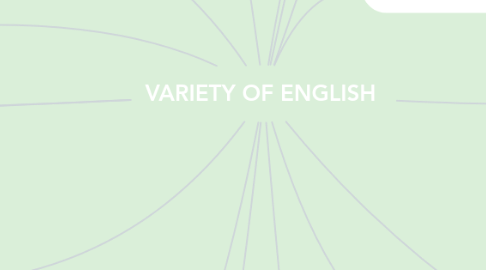 Mind Map: VARIETY OF ENGLISH