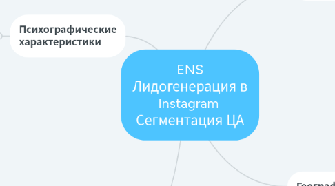 Mind Map: ENS Лидогенерация в Instagram  Сегментация ЦА