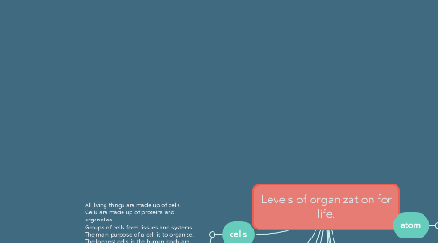 Mind Map: Levels of organization for life.