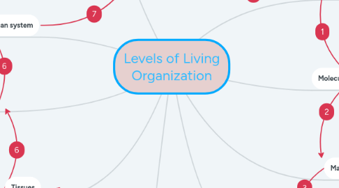 Mind Map: Levels of Living Organization