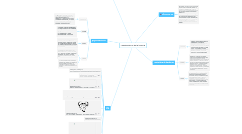 Mind Map: caracteristicas de la licencia