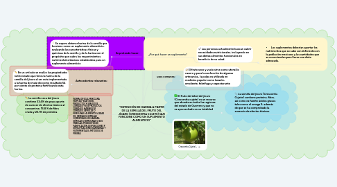 Mind Map: “OBTENCIÓN DE HARINA A PARTIR DE LA SEMILLA DEL FRUTO DEL JÍCARO (CRESCENTIA CUJETE) QUE FUNCIONE COMO UN SUPLEMENTO ALIMENTICIO”