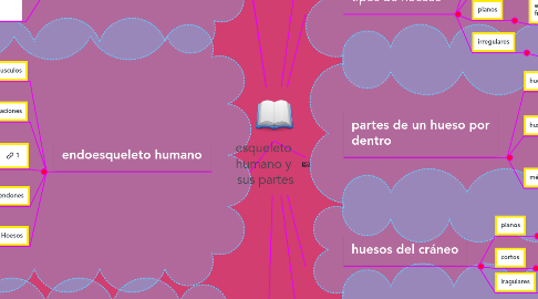 Mind Map: esqueleto humano y sus partes