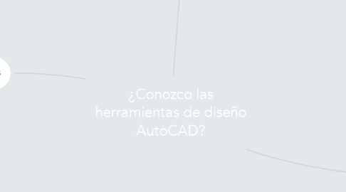 Mind Map: ¿Conozco las herramientas de diseño AutoCAD?