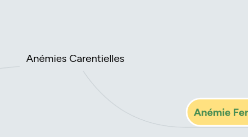 Mind Map: Anémies Carentielles