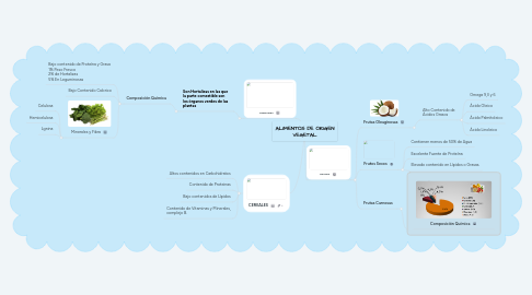 Mind Map: ALIMENTOS DE ORIGEN VEGETAL