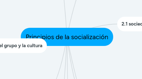 Mind Map: Principios de la socialización