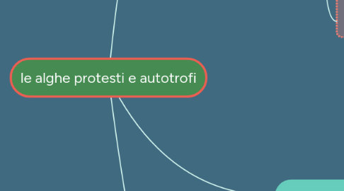 Mind Map: le alghe protesti e autotrofi