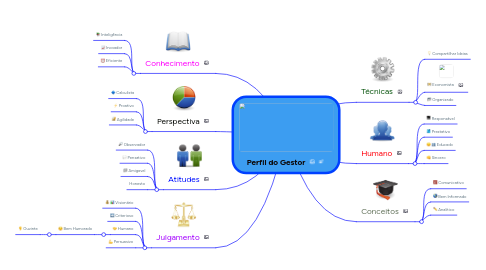 Mind Map: Perfil do Gestor