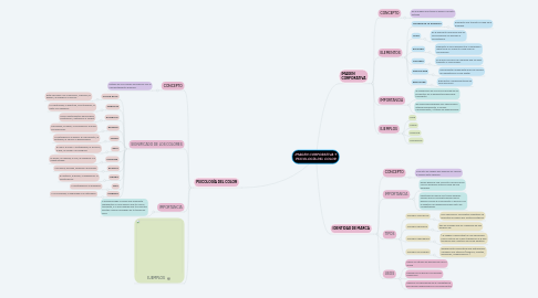 Mind Map: IMAGEN CORPORATIVA Y PSICOLOGÍA DEL COLOR