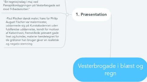 Mind Map: Vesterbrogade i blæst og regn