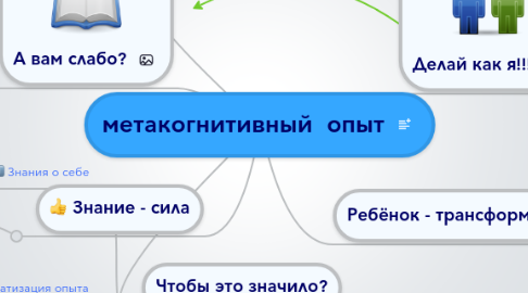 Mind Map: метакогнитивный  опыт