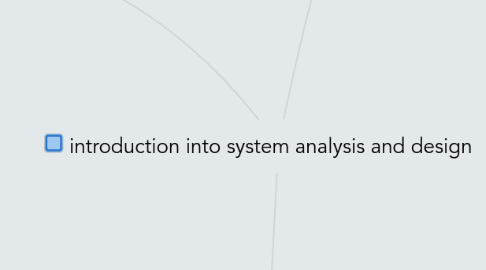 Mind Map: introduction into system analysis and design