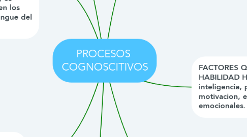 Mind Map: PROCESOS  COGNOSCITIVOS