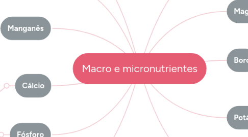 Mind Map: Macro e micronutrientes