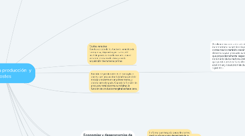 Mind Map: La empresa producción y costes