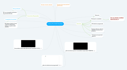 Mind Map: CONSUMO RESPONSABLE