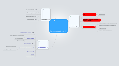 Mind Map: Метакогнитивный опыт