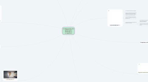 Mind Map: La observación, una palabra para desbaratar y re-significar