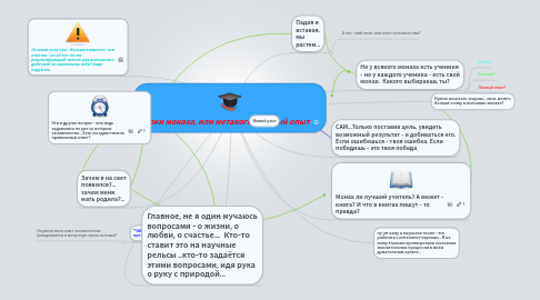 Mind Map: Уроки монаха, или метакогнитивный опыт