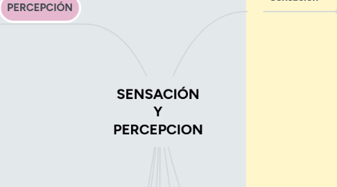 Mind Map: SENSACIÓN Y PERCEPCION