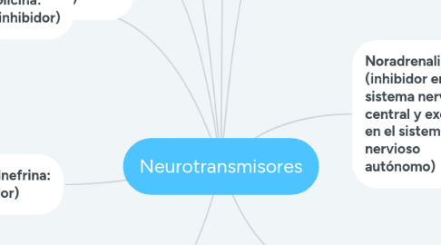 Mind Map: Neurotransmisores