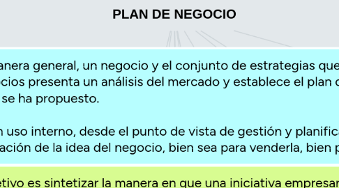 Mind Map: PLAN DE NEGOCIO