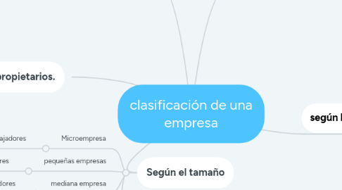 Mind Map: clasificación de una empresa