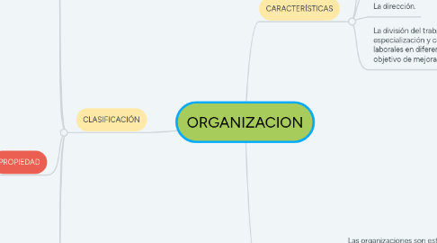 Mind Map: ORGANIZACION